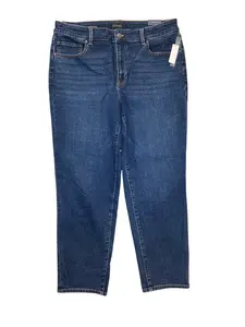 Jeans Boyfriend By Talbots In Blue Denim, Size:14
