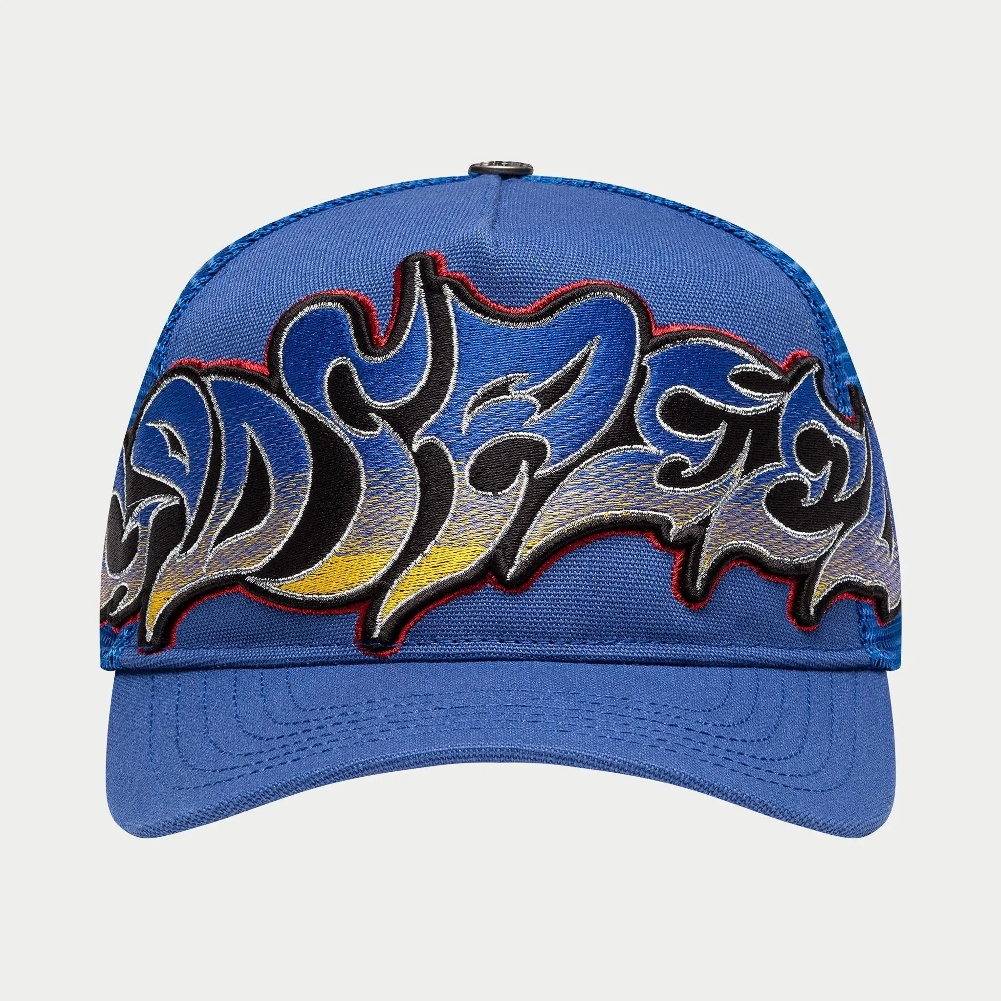 Godspeed GS Neo Trucker Hat - Blue/Yellow/Red