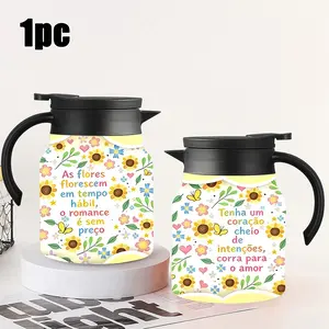 1pc 34oz Large Capacity Insulated Coffee Tea Pot,with Tea Filter, Ideal for Outdoor Picnics, Travel, Parties, Gift Idea