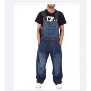 Men's Denim Bib Overall, Mens Relaxed Fit Overall Midweight Workwear with Adjustable Straps and Convenient Tool Pockets