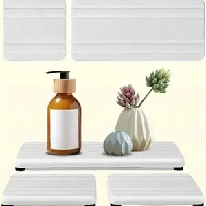 Instant Dry Sink Coasters, Kitchen Sponge Hand Soap Holder, Countertop Tray - 8x4 inch and 4x4 inch absorbent bathroom