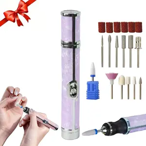 Beginner Friendly Manicure Nail Drill Kit, Portable Electric Nail File for Easy Gel Removal, Low Noise, Rechargeable, 12 Bits Included