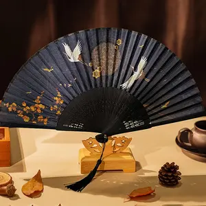 Vintage Bamboo Folding Fan, 1/2/3 Counts Traditional Chinese Hanfu Dance Accessories, Portable Fan, Decorative Gift for Graduation Season