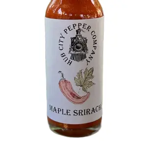 Maple Sriracha Hot Sauce - Fermented Chili Sauce with Maple Syrup & Sriracha Flavor - Handmade - Unique Flavor for Asian Dishes - Chilli, Dip