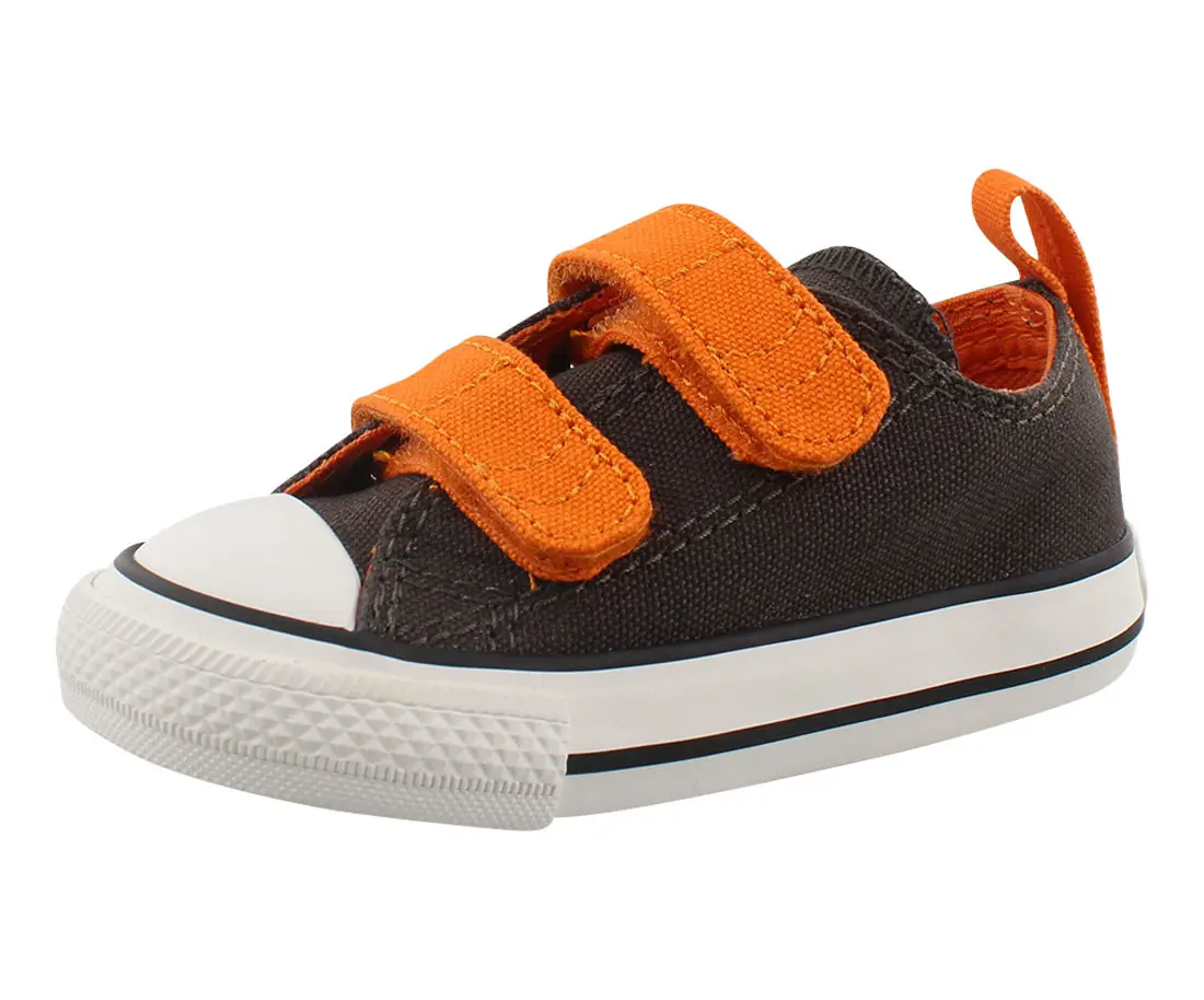 Toddler Converse Kids' Chuck Taylor V2 Ox Low-Top Canvas Sneakers - Easy-On Velcro Strap, for Casual Everyday Sports & Outdoor Wear