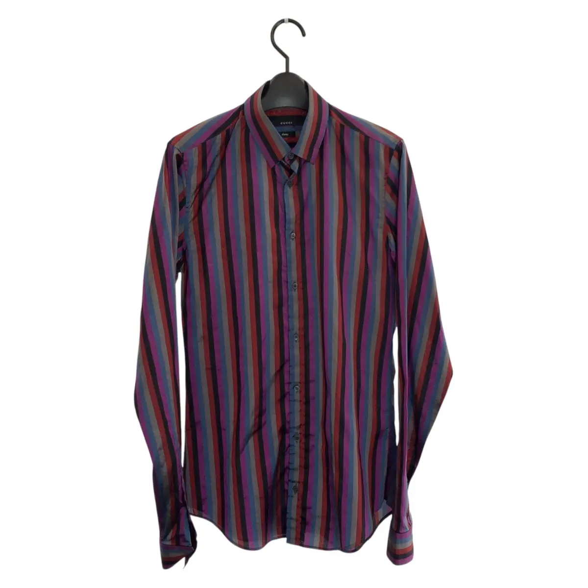 Pre-owned GUCCI Silk Small Leather Goods Long Sleeve Shirt