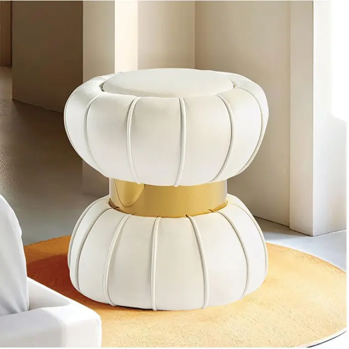 Vienna Velvet Pouf Ottoman Footstool