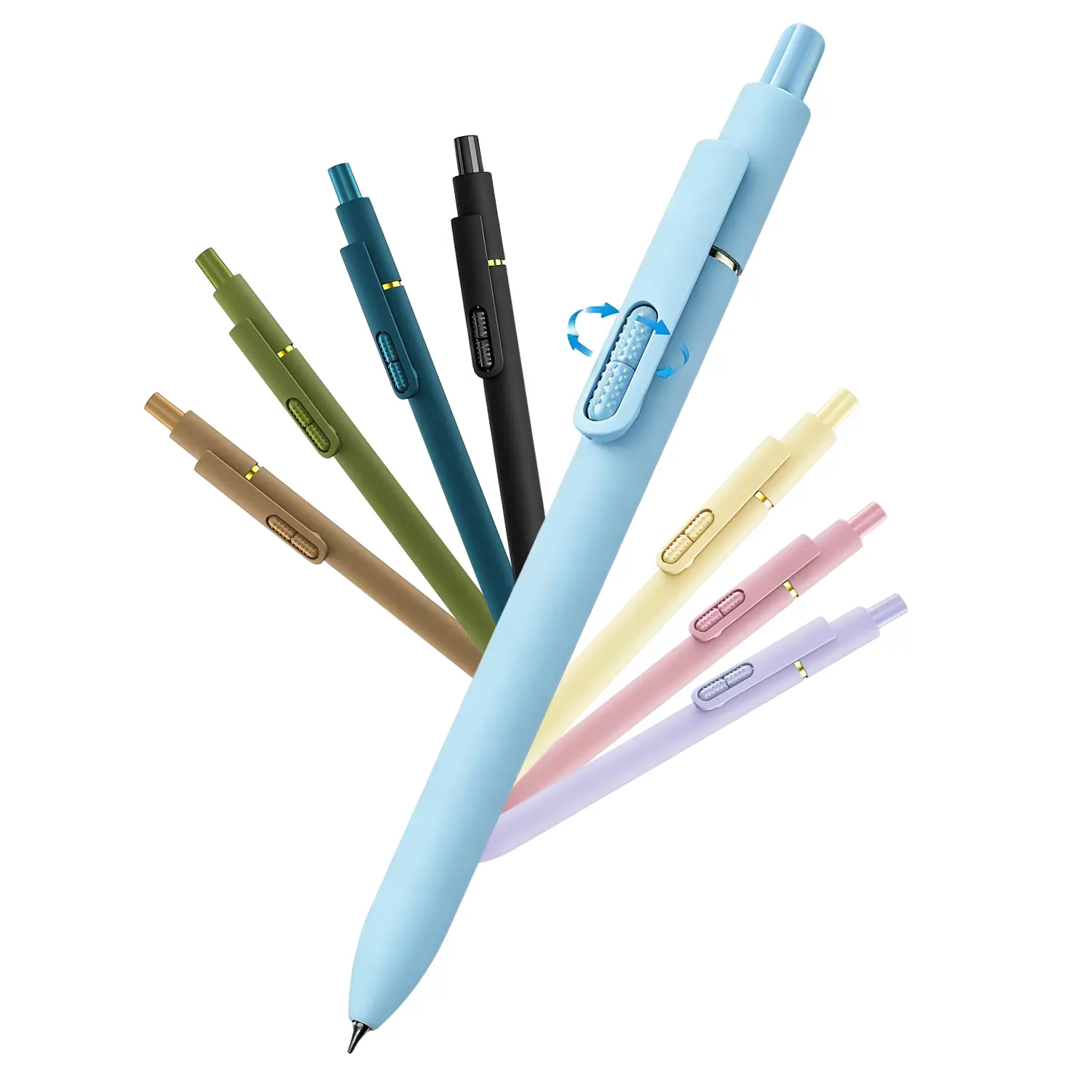 Colorful Gel Pens - 8 Pcs Colored Ink Pens Coloring | 0.7MM Smooth Writing Medium Point - Quick Drying Retractable Colored Pen for Journaling Note Taking dealsforyoudays