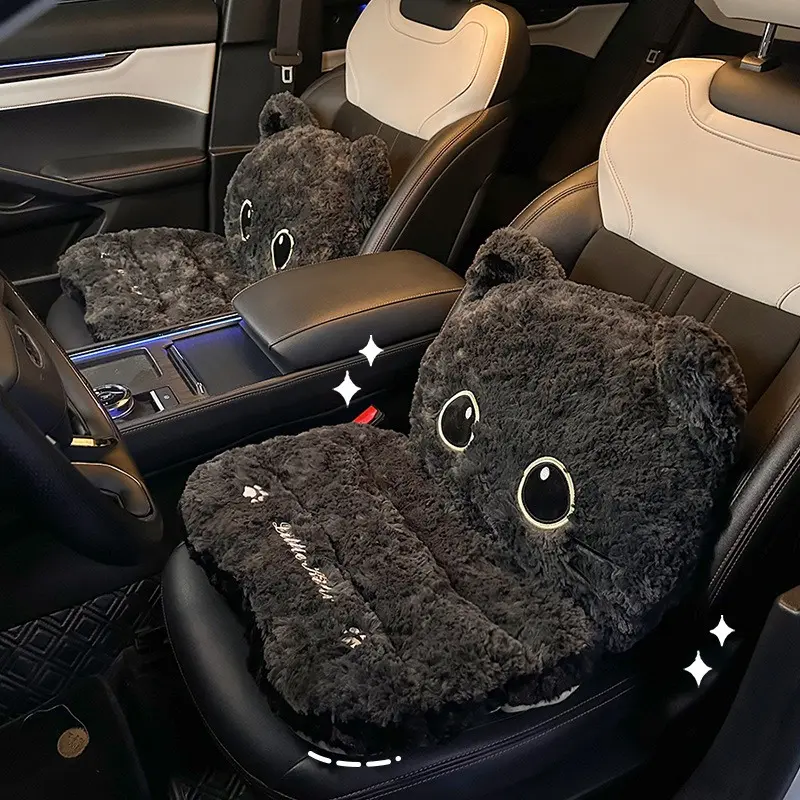 Cute Plush Car Cushion, Thickened and Warm for Winter Universal, Suitable for Me