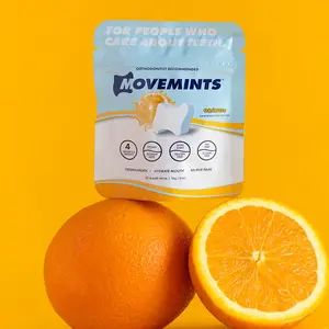Movemints Clear Aligner Mints | Orange Flavor | Edible Alternative to Chewies
