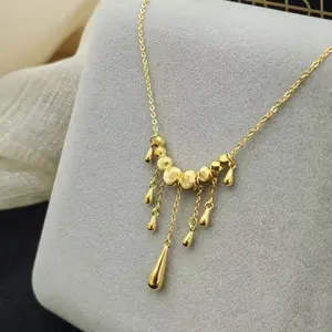 LisiZen Cat Eye Teardrop Tassel Pendant Necklace for Women, 2025 New Design, Stylish Fashion Collarbone Chain DZXL3863