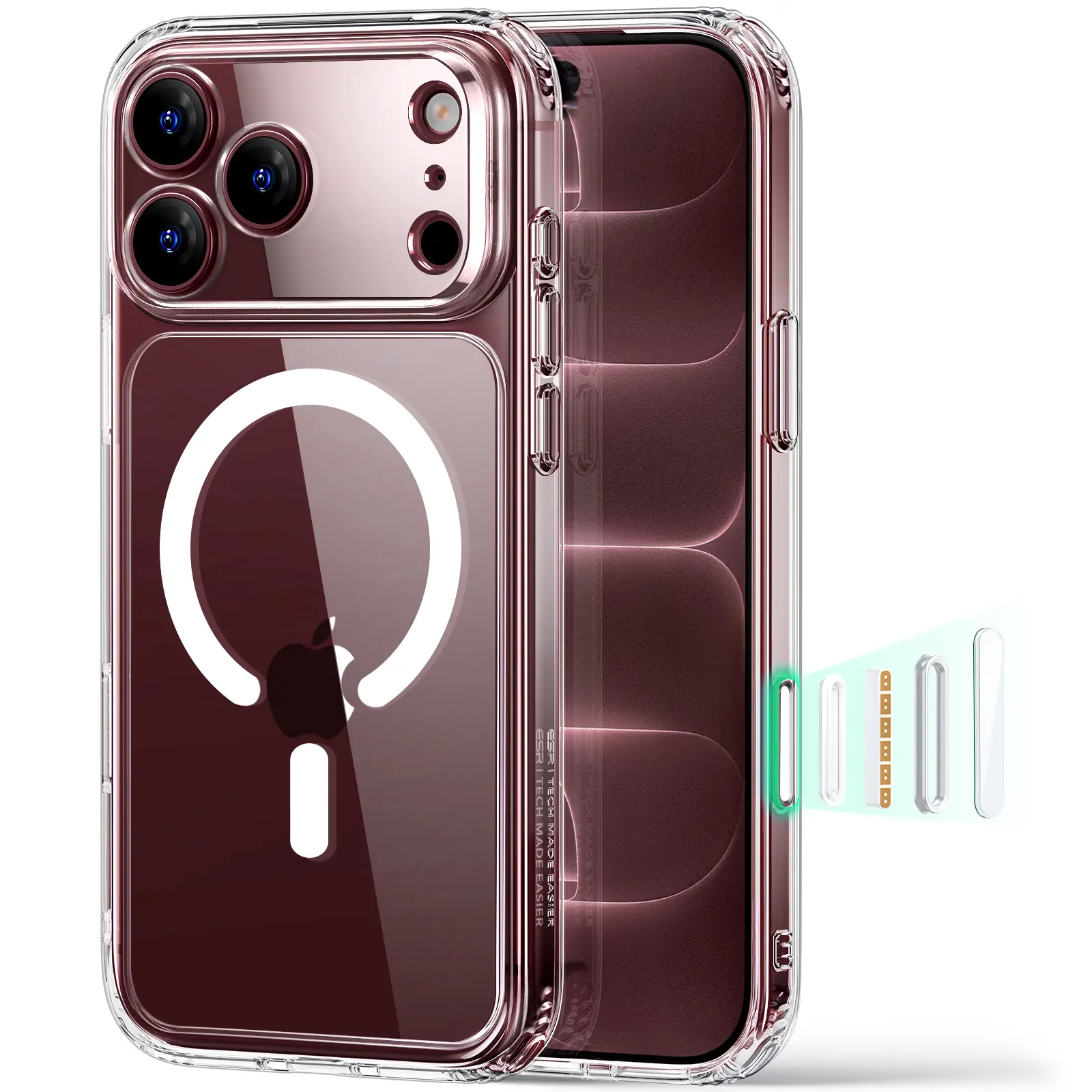 ESR Classic Hybrid Magnetic MagSafe Casing for iPhone 18/17/16/15 Pro Max/Pro/Plus (All Models), Camera Control Protector Accessories, Ultra Slim, 3X Military-Grade Drop Protection, Impact-Absorbing, Scratch-Resistant Devices Case