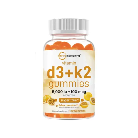 [Live Exclusive] Vitamin D3K2 5000IU, 120 Gummies (Golden Passion Fruit Flavor)
