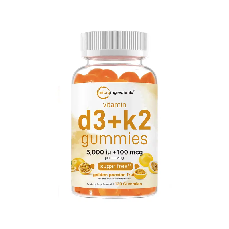 [Live Exclusive] Vitamin D3K2 5000IU, 120 Gummies (Golden Passion Fruit Flavor)