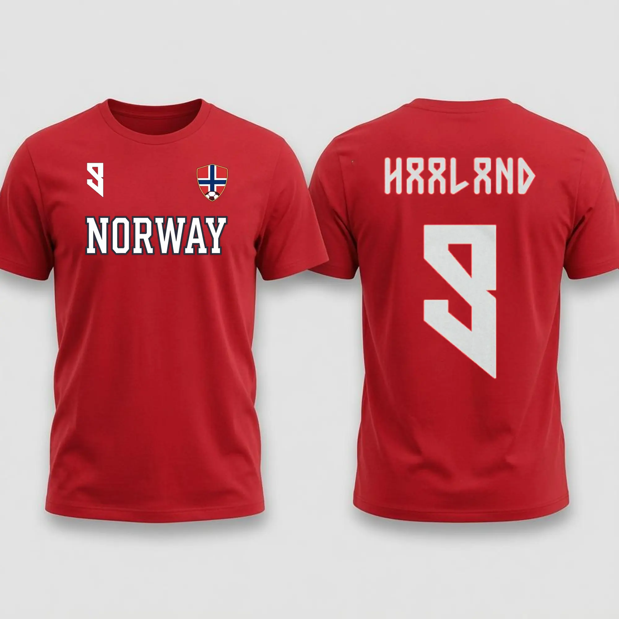 Erling Haaland #9 V3 Shirt, Norwegian soccer player, Erling Haaland Shirt, Norway Flag Game Day Shirt, Gift For Boyfriend