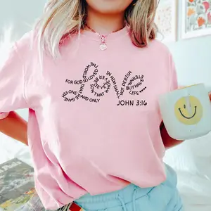 Love Bible Verse Comfort Colors T-shirts, Christian Shirt, Godspell Tee, Lovely Gift For Her