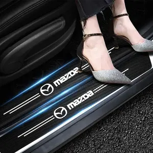 Car Sill Protector Decoration Sticker, Welcome Pedal Protection Strip for Mazda 3, Bk Bl 323, Axela, Atenza, Cx-3, Cx-4, Cx5, Cx-7