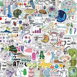100 Biology Stickers for Luggage, Laptops, Waterbottles