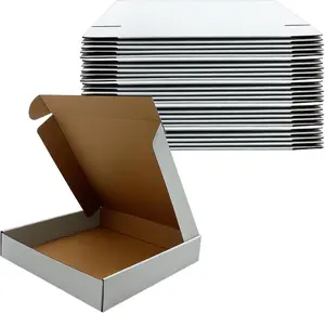 11x11x2 Inches Shipping Boxes Set of 25, White Corrugated Mailing Cardboard Mailer for Packing, Small Business Moving Storage, E-Commerce Packaging Gift Boxes for Presents