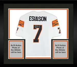 Framed Boomer Esiason Cincinnati Bengals Autographed Mitchell and Ness White Replica Jersey - Fanatics Authentic Certified