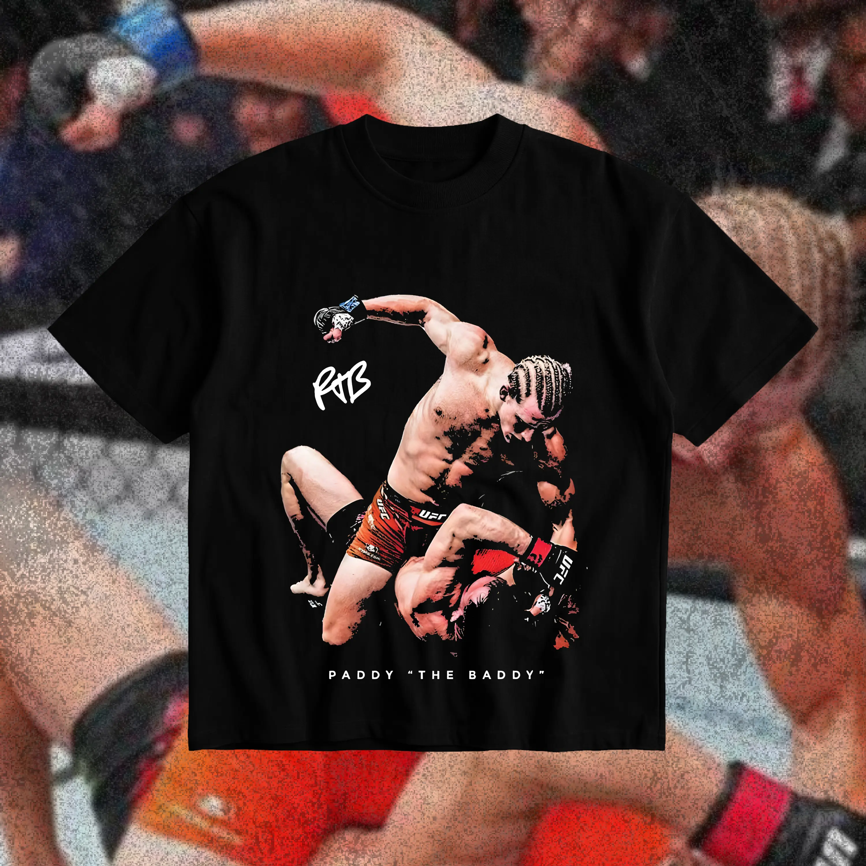 Paddy Pimblett The Baddy UFC T-Shirt Paddy Pimblett Tee Ultimate Fighting Championship Shirt Short Sleeve Crew Neck Soft Cotton MMA Tee Perfect Gift for UFC Fans MMA Fans American Made Fightwear Streetwear