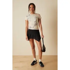 Your Favorite Women's Asymmetrical Floral Mini Skort - Multicolor