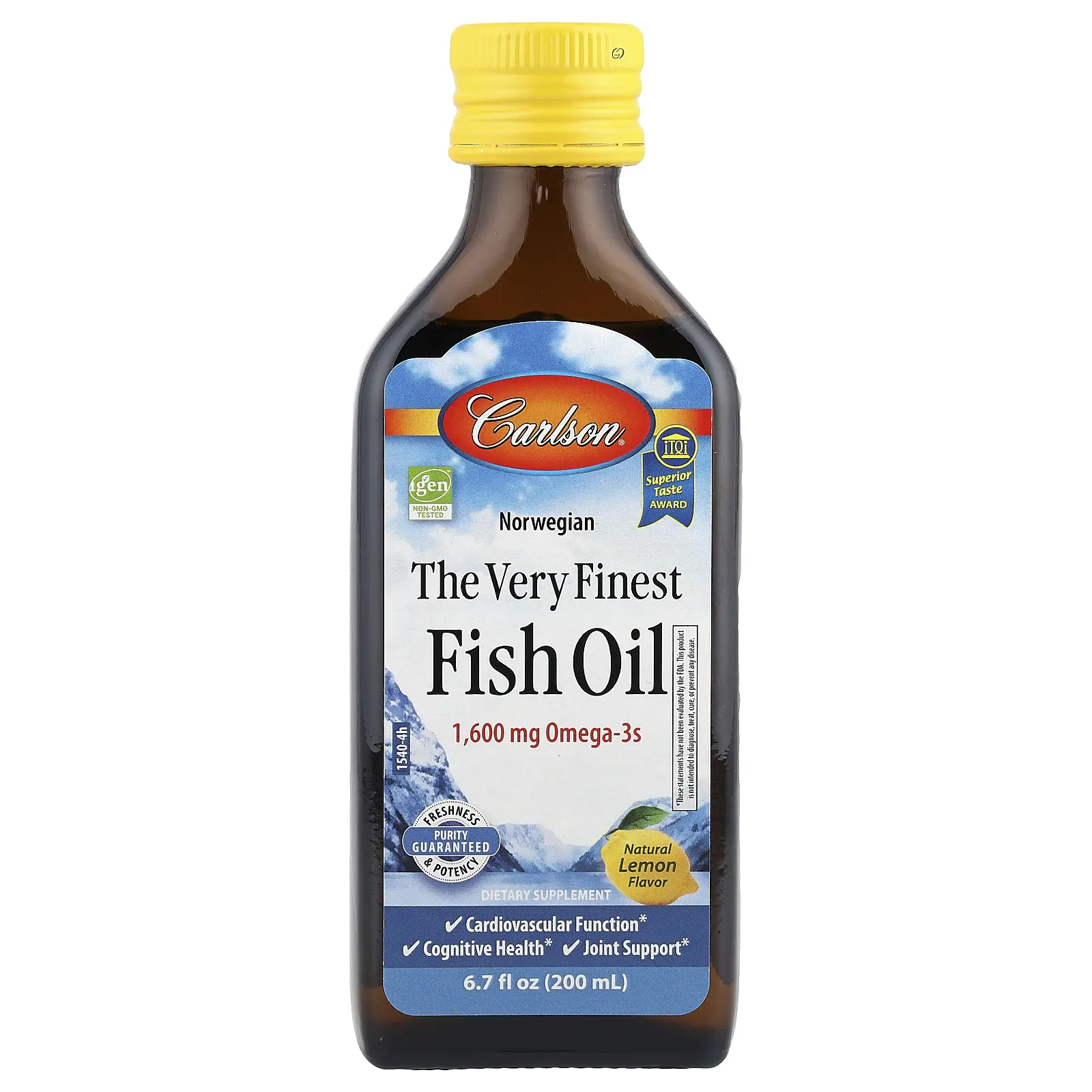 Carlson Norwegian, The Very Finest Fish Oil, Natural Lemon, 6.7 fl oz (200 ml)