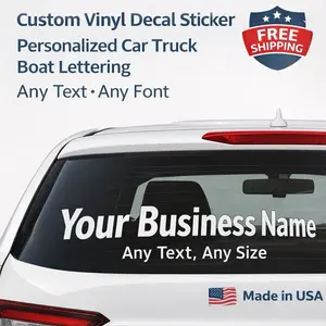 Custom Vinyl Lettering Decal Personalized Text for Car Truck Boat Number Sticker Any Text Any Font