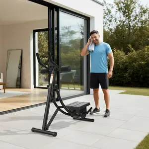 Foldable Abdominal Cruncher Trainer Machine - Sit Up Bench for Ab Exercise, Compact Home Fitness Equipment, Practical Abdominal Workout Gear for Core Training at Home