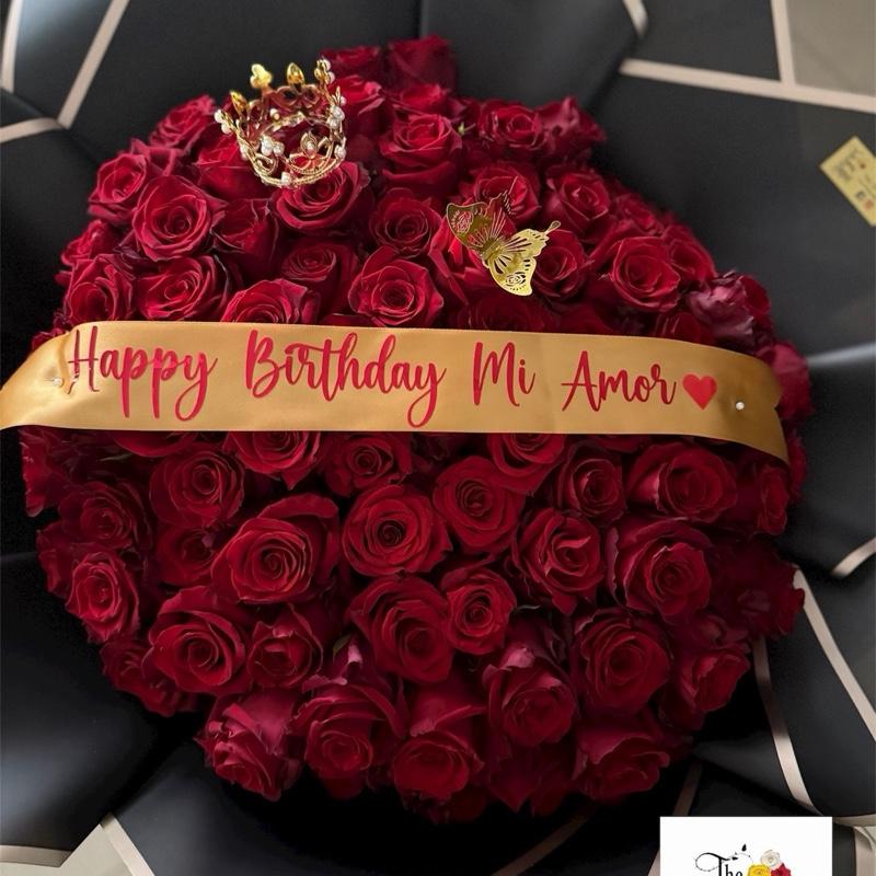 MIAMI ONLY - 60 Red Roses Bouquet with message - FREE DELIVERY