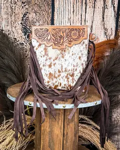 Roux Hair on Hide Fringe Crossbody Bag