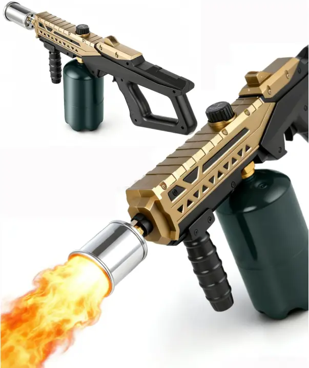 High-Power Adjustable Propane Cooking Torch, Portable Grill Flamethrower for BBQ, Campfire and Weed Ignition (Tank Not Included)