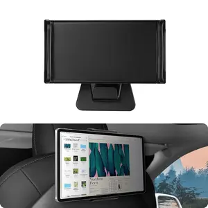 BASENOR Tesla Model 3/Y/S/X Tablet Holder 360° Adjustable Headrest Mount ABS Plastic Cradle with Hooks for Optimal Viewing Comfort & Easy Installation