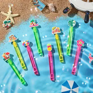 60 Pack Hawaiian Bubble Wands Beach Bubble Wands Party Favors Individual Mini Colorful Party Favors for Birthday Party Favors Gift for Women Men Summer Outdoor Game