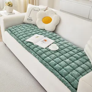 Dog Couch Cover Protector, Non-Slip Sofa Topper for Dogs & Cats, Thick Soft Furniture Cover Pet Mat, Washable Cushion for Sectional/3-Cushion Couch (Green, 27.6" x 82.7")