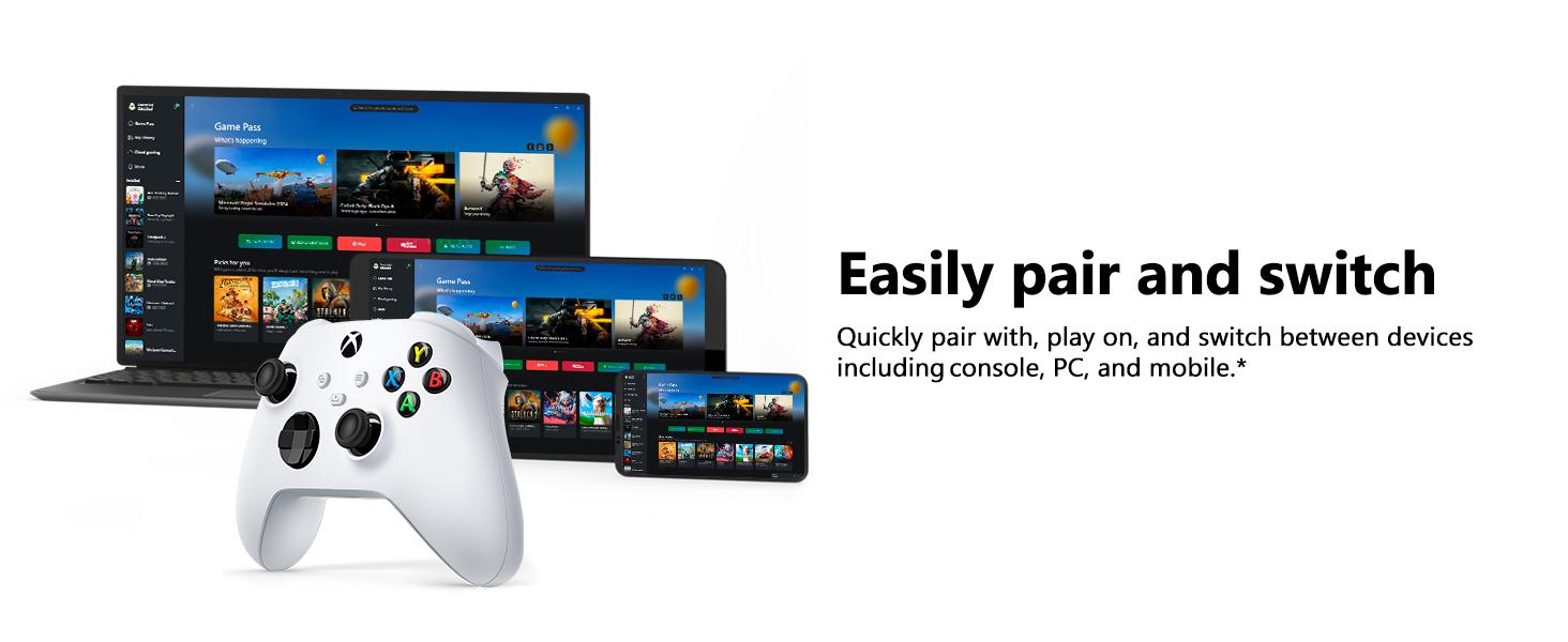 Xbox Wireless Controller - White - Works with Xbox consoles • Windows PC • iOS & Android