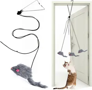 Kalimdor Interactive Cat Feather Toys,Retractable Teaser Toy ，Hanging Interactive Toys for Indoor Cats Kitten Play Chase Exercise, Kitten Mental Exercise Toys (1 Pack) outdoorfun