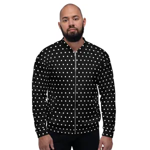 Unisex Bomber Jacket - Midnight Polka Dot - Men