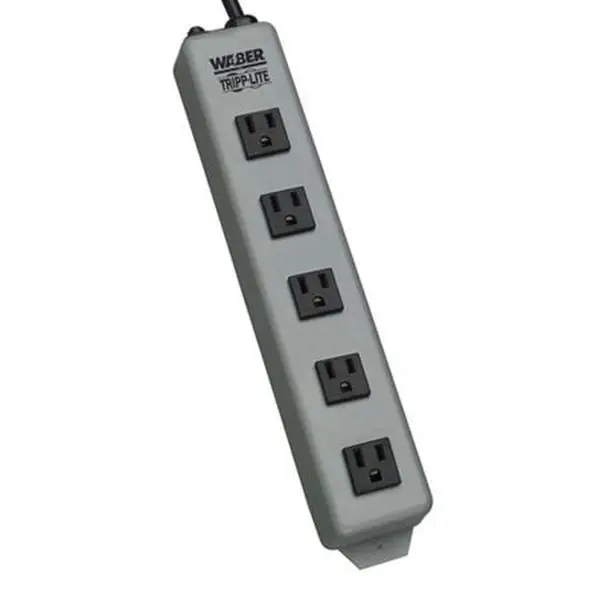 Tripp Lite TRIPP-602 Mountable Relocatable Power Tap - 5 NEMA Outlets (5-15R), 1.188-in Center-to-Center Spacing, Permanent Installation, Convenient Distribution for Home Accessories, Workbench Use