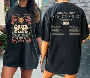 90s Greta Van Fleet Band Shirt, Greta Van Fleet World Tour 2024, Unisex Shirt, Starcatcher World Tour Shirt