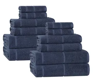 Superior Mile Cotton Blend Solid 12 -Piece Towel Set
