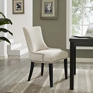 Modway Marquis Fabric Dining Chair in Beige