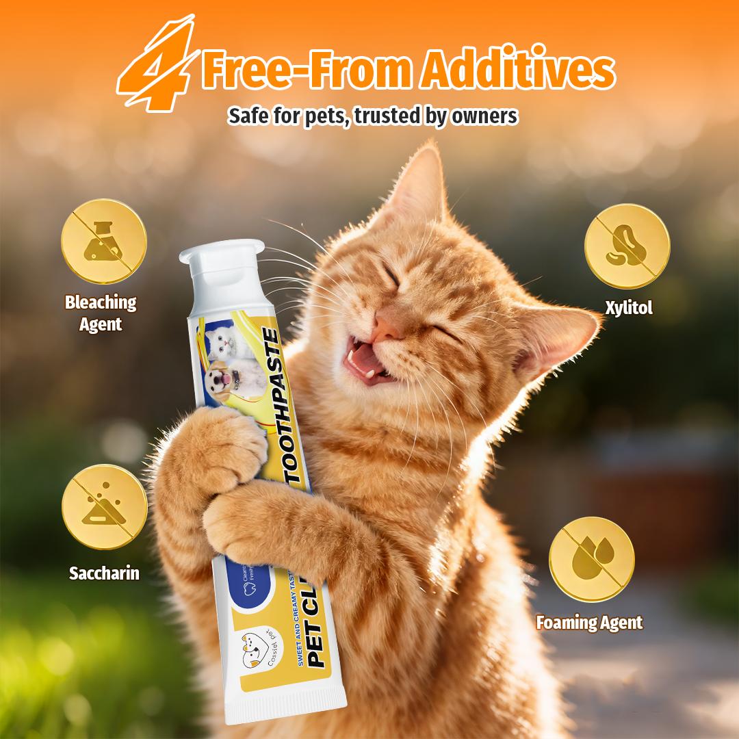 Cassiel Pet Probiotic Toothpaste for Dogs & Cats - Natural Oral Care, Safe to Swallow, Fresh Breath, Daily Hygiene, Pet Dental Routine