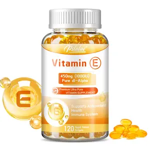 Premium Ultra-Pure Vitamin E 450 mg, (1000 IU) Pure dl-Alpha, Non-GMO / Gluten Free / 120 Softgels
