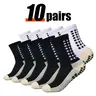 AMLANG Non Slip Soccer Grip Socks 10 Pairs for Men Women - Pilates Athletic Grippy Socks Yoga Socks with Grips for Indoor & Outdoor Activities - Gripsock