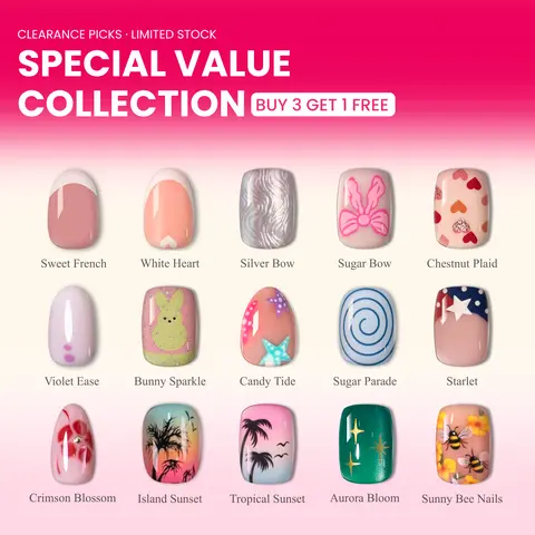 CurvLife Special Value Press On Nail Collection – Mix & Match Assorted Style