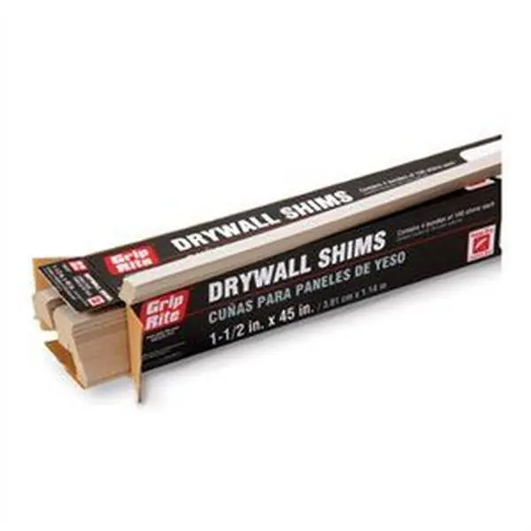 212 MAIN Reptile & Amphibian Cleaning Drywall Shims - 45x1.5 in Bulk Pack of 100 (Primesource Building Products 256124) for Floating Butt Joints, Aligning Bowed/Twisted Studs, Framing Irregularities, Greater Inset at Joints, Align Bowed Or Twisted Studs