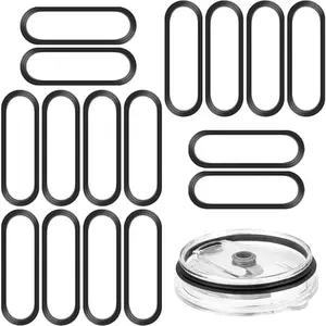 16 count 20ozReplacement Rubber Lid Ring, 3.7inch Diameter Gasket Seals, compatible with 20oz straws, leak proof  cup cover gasket seal ring parts, for water bottle O-ring cup cover replacement