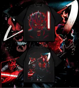 The Phantom Menacea Darth Maul Double Printed Oversize Lightweight TV Show Graphic Top Cotton Gift T-Shirt For Comic Lover, Gift T-Shirt For Movie Lover Men's Regular Fit Floral Print Tee streetwear.