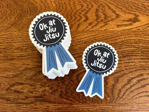 Ok at Jiu Jitsu Sticker - BJJ Ribbon Decal